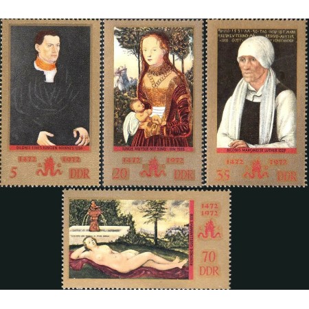 DDR 1972 - Picturi, arta, Lucas Cranach, serie neuzata DDR 1972 - Picturi, arta, Lucas Cranach, serie neuzata