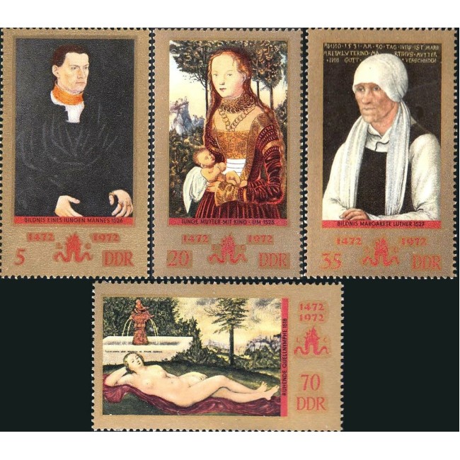 DDR 1972 - Picturi, arta, Lucan Cranach, serie neuzata DDR 1972 - Picturi, arta, Lucan Cranach, serie neuzata