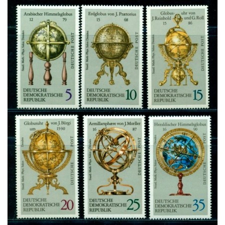 DDR 1972 - Globuri, serie neuzata DDR 1972 - Globuri, serie neuzata