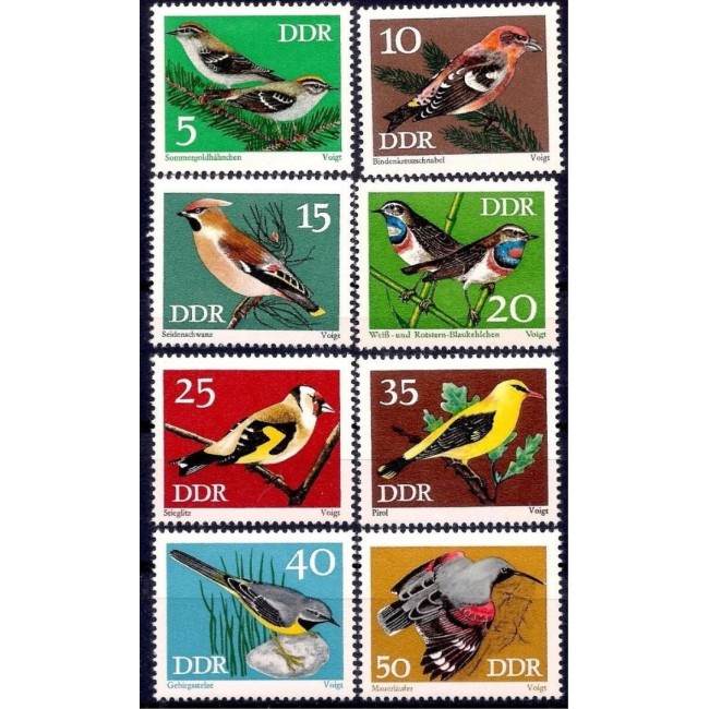 DDR 1973 - Păsări, fauna, serie neuzata DDR 1973 - Păsări, fauna, serie neuzata