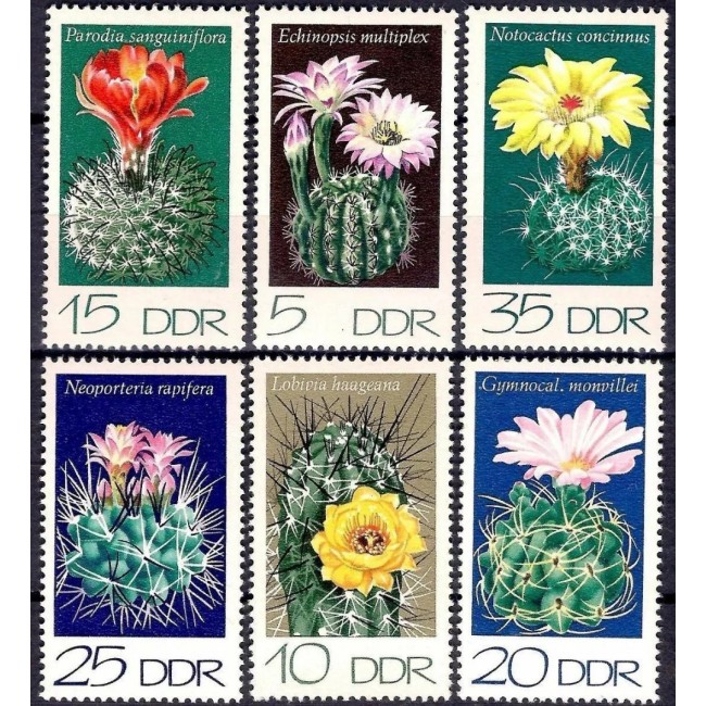 DDR 1974 - Flori de cactus, serie neuzata DDR 1974 - Flori de cactus, serie neuzata