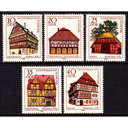 DDR 1978 - Clădiri vechi, arhitectura, serie neuzata DDR 1978 - Clădiri vechi, arhitectura, serie neuzata