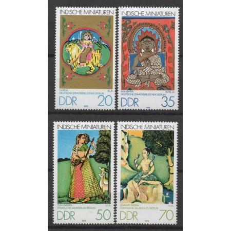 DDR 1979 - Miniaturi indiene, serie neuzata DDR 1979 - Miniaturi indiene, serie neuzata