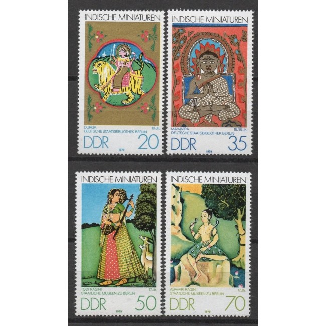 DDR 1979 - Miniaturi indiene, serie neuzata