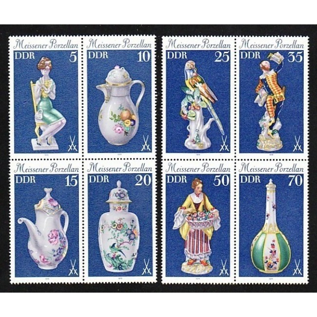 DDR 1979 - Porțelan de Meissen, serie neuzata in bloc