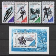 DDR 1988 - Jocurile Olimpice de iarna, sport, serie si colita neuzata