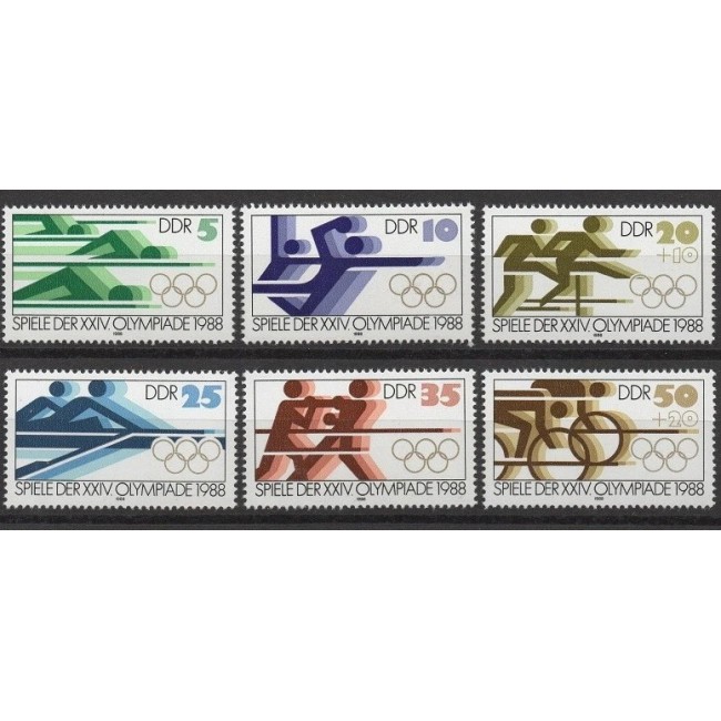 DDR 1988 - Jocurile Olimpice de vara, sport, serie neuzata