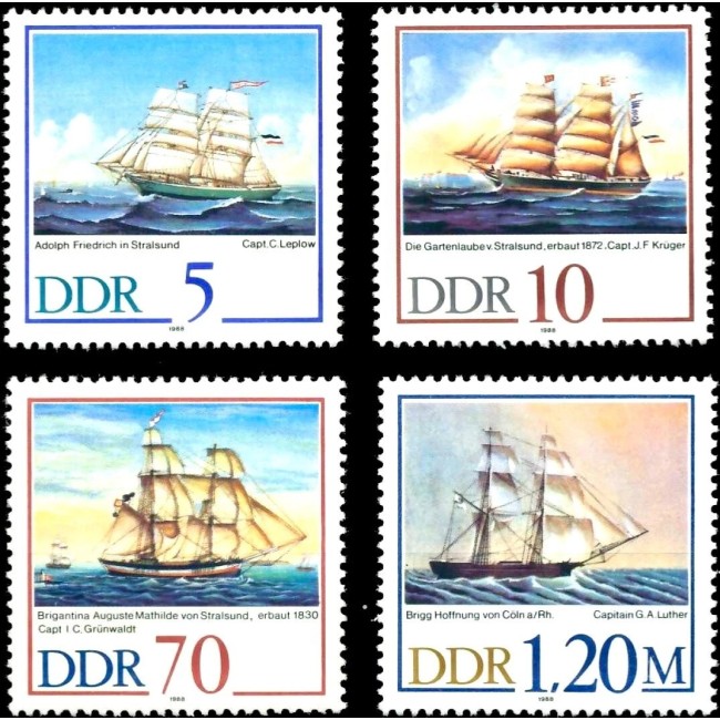 DDR 1988 - Vapoare, serie neuzata