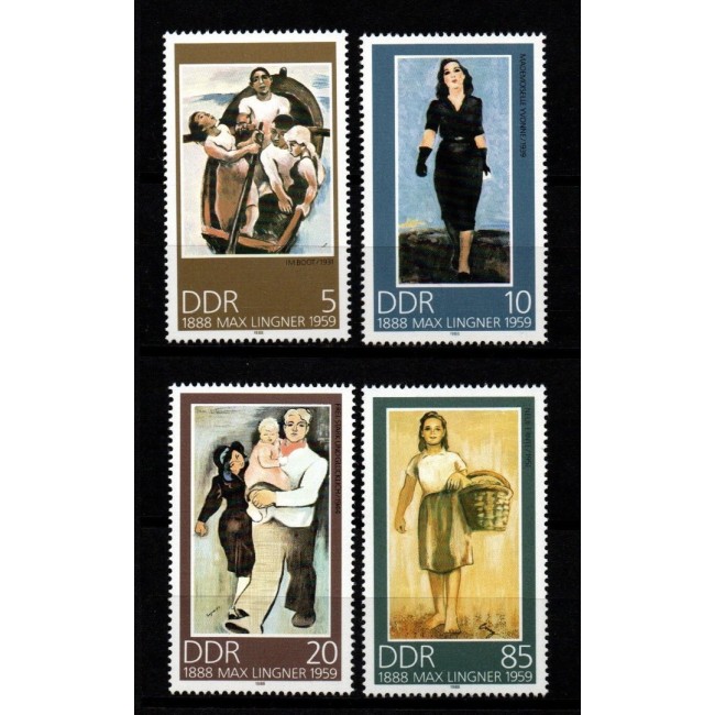 DDR 1988 - Picturi, arta, Max Lingner, serie neuzata