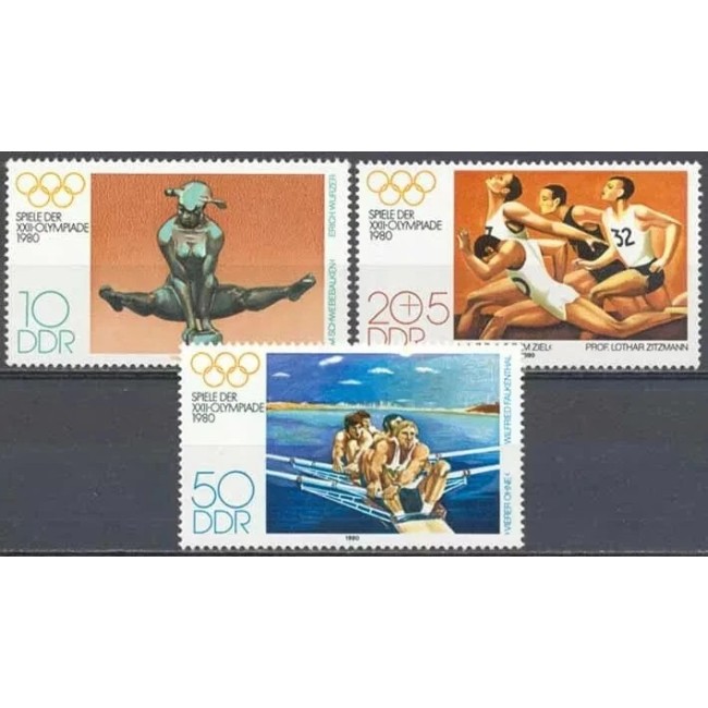 DDR 1980 - Jocurile Olimpice de vara, sport, serie neuzata DDR 1980 - Jocurile Olimpice de vara, sport, serie neuzata