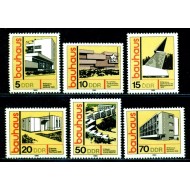 DDR 1980 - Arhitectura Bauhaus, clădiri, serie neuzata