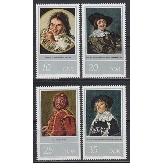 DDR 1980 - Picturi, arta, Franz Hals, serie neuzata DDR 1980 - Picturi, arta, Franz Hals, serie neuzata