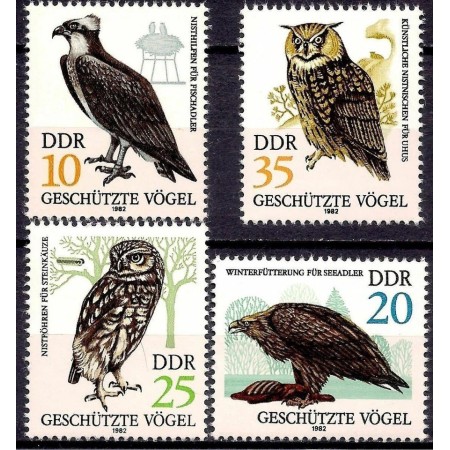 DDR 1982 - Păsări de prada, serie neuzata