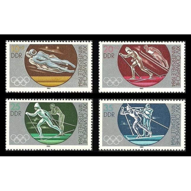 DDR 1983 - Jocurile Olimpice de iarna, sport, serie neuzata DDR 1983 - Jocurile Olimpice de iarna, sport, serie neuzata