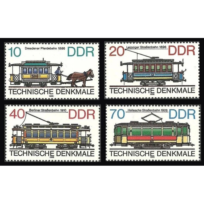 DDR 1986 - Tramvaie istorice, serie neuzata