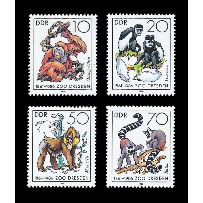 DDR 1986 - Fauna, animale, Zoo Dresda, serie neuzata DDR 1986 - Fauna, animale, Zoo Dresda, serie neuzata