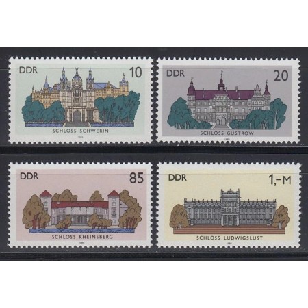 DDR 1986 - Castele, arhitectura, serie neuzata DDR 1986 - Castele, arhitectura, serie neuzata