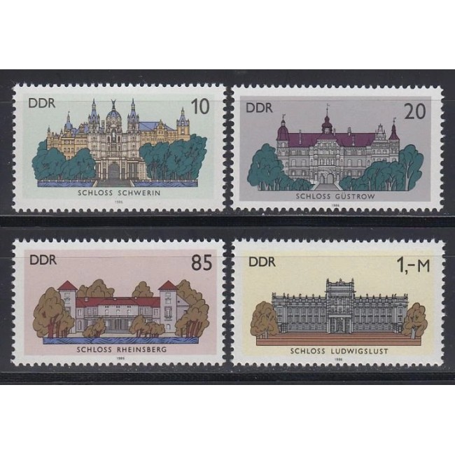 DDR 1986 - Castele, arhitectura, serie neuzata DDR 1986 - Castele, arhitectura, serie neuzata