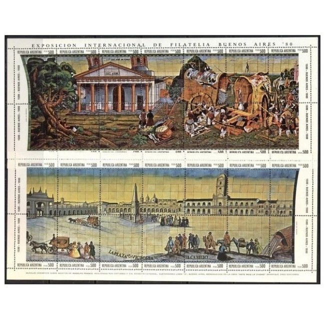 Argentina 1980 - Aniversare Buneos Aires, serie minicoli neuzate Argentina 1980 - Aniversare Buneos Aires, serie minicoli neuzate