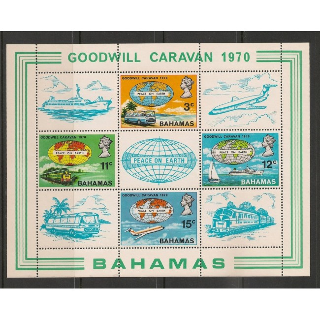 Bahamas 1970 - Turism, transport, minicoala neuzata