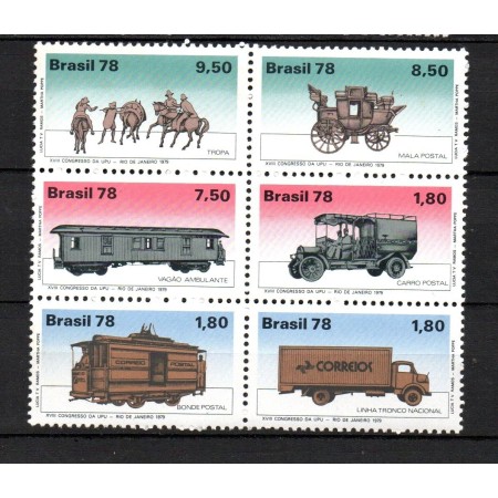 Brazilia 1978 - Transport, posta, serie neuzata Brazilia 1978 - Transport, posta, serie neuzata