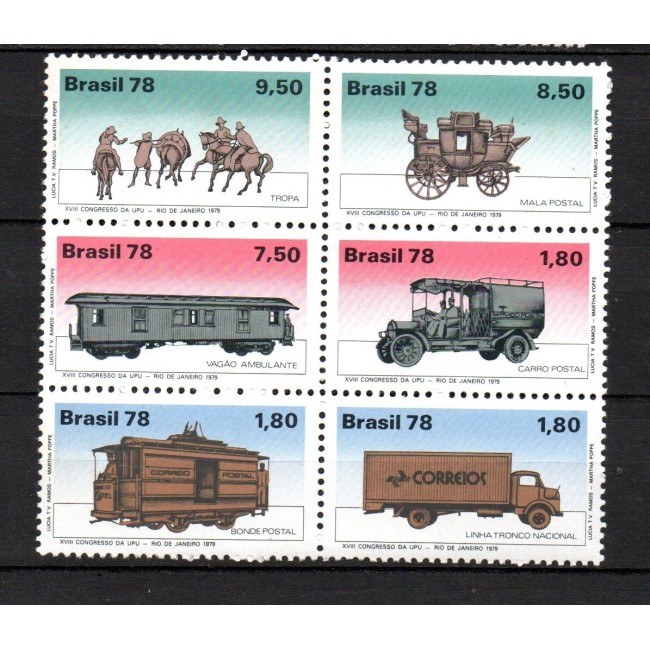Brazilia 1978 - Transport, posta, serie neuzata Brazilia 1978 - Transport, posta, serie neuzata