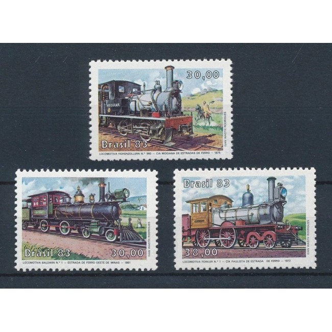 Brazilia 1983 - Locomotive, trenuri, cai ferate, serie neuzata Brazilia 1983 - Locomotive, trenuri, cai ferate, serie neuzata