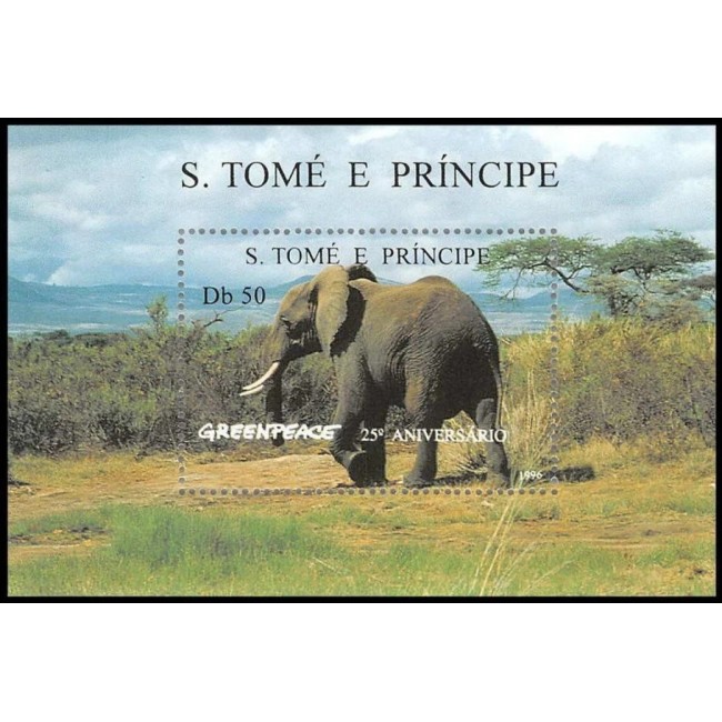 Sao Tome 1996 - Fauna, elefanți, colita neuzata Sao Tome 1996 - Fauna, elefanți, colita neuzata