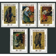 Suriname 1971 - Copii, jocuri, Brueghel, picturi, arta, serie neuzata