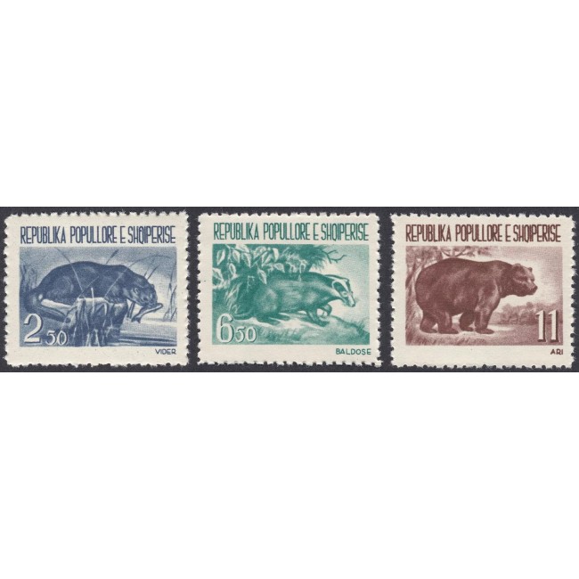 Albania 1961 - Fauna, animale, serie neuzata