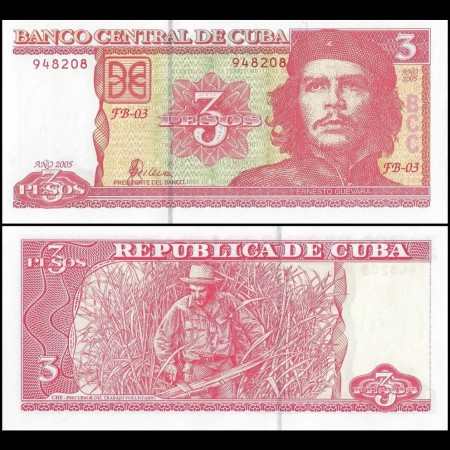 Cuba 2005 - 3 pesos, Che Guevara, UNC