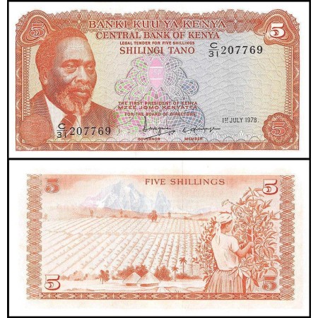 Kenya 1978 - 5 shilingi UNC