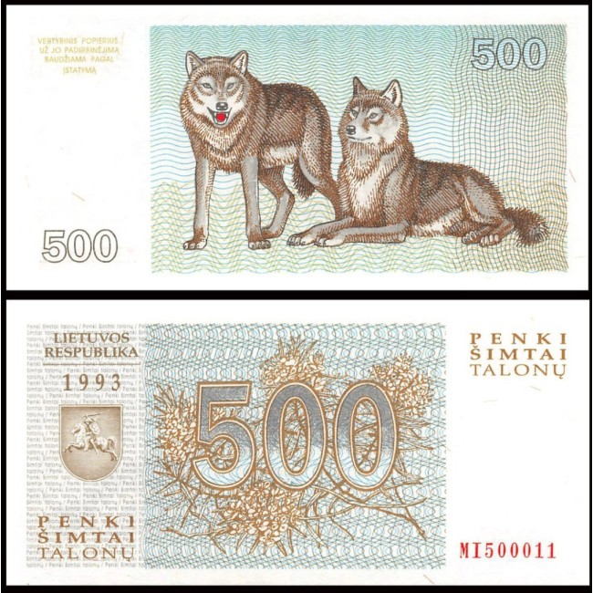 Lituania 1993 - 500 talonas UNC Lituania 1993 - 500 talonas UNC
