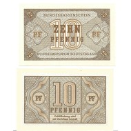 Germania 1967 - 10 pfennig Bundeskassenschein UNC