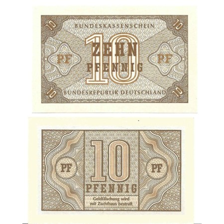 Germania 1967 - 10 pfennig Bundeskassenschein UNC