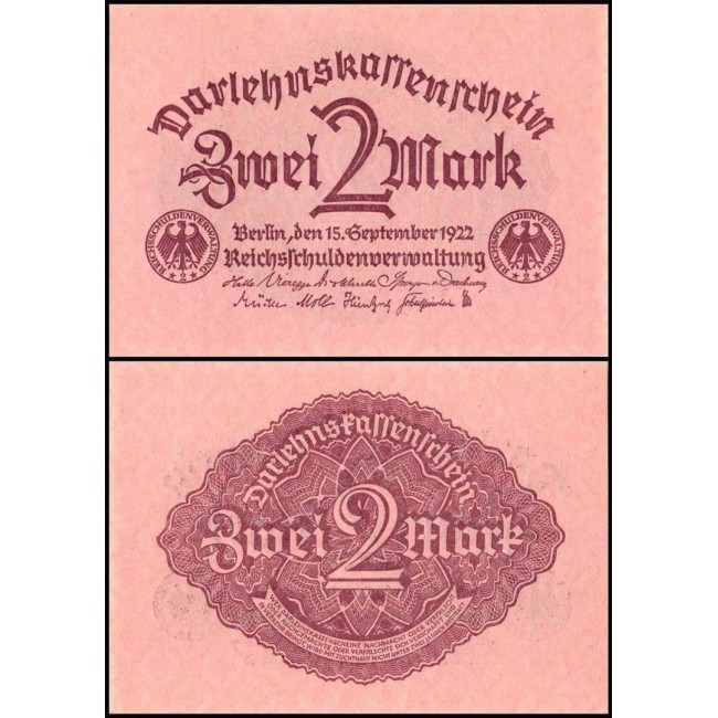 Germania 1922 - 2 Mark UNC Germania 1922 - 2 Mark UNC