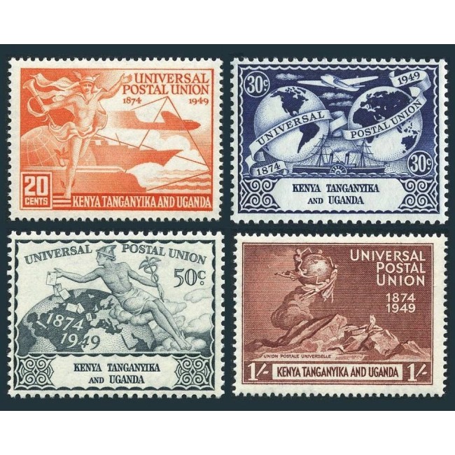Kenya Tanganyika Uganda 1949 - Aniversare UPU, serie neuzata Kenya Tanganyika Uganda 1949 - Aniversare UPU, serie neuzata