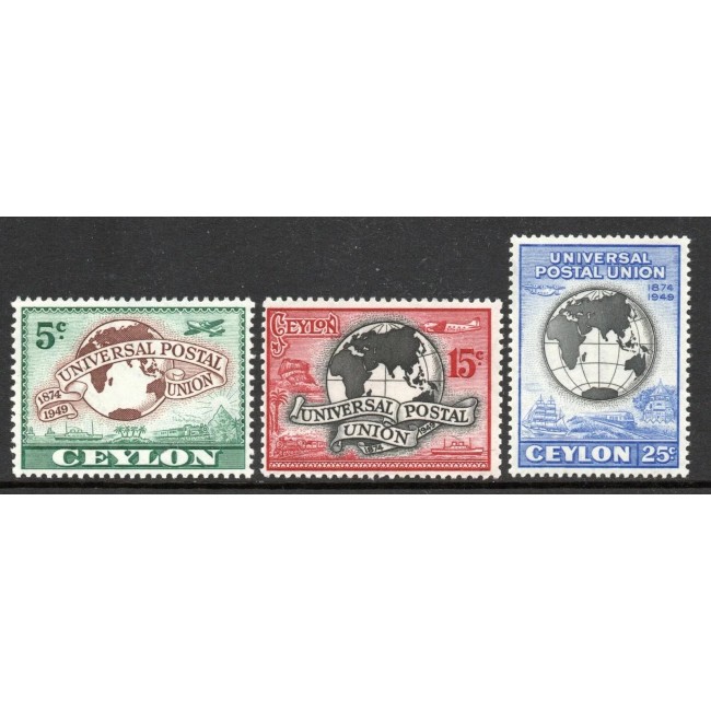 Ceylon 1949 - Aniversare UPU, serie neuzata