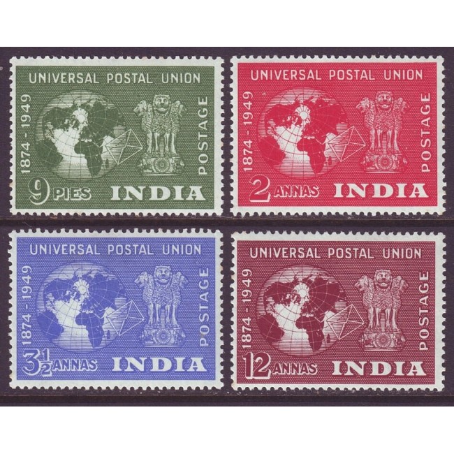 India 1949 - Aniversare UPU, serie neuzata India 1949 - Aniversare UPU, serie neuzata