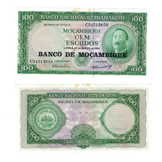 Mozambic 1976 - 100 escudos UNC, ușor pătat Mozambic 1976 - 100 escudos UNC, ușor pătat