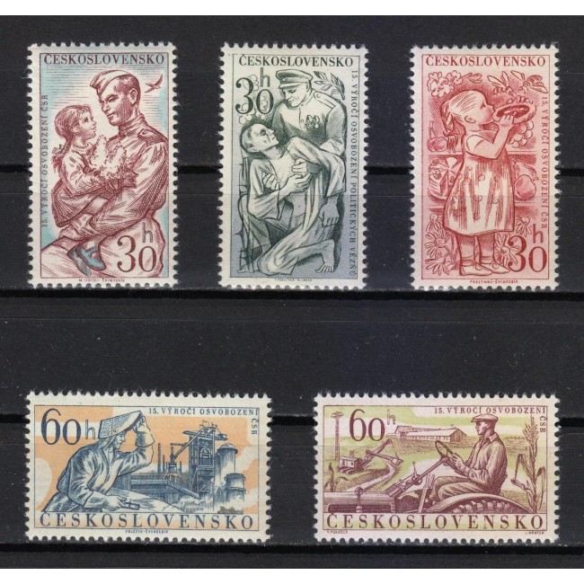Cehoslovacia 1960 - Aniversarea eliberarii, serie neuzata