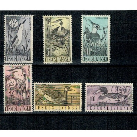 Cehoslovacia 1960 - Păsări de apa, fauna, serie neuzata
