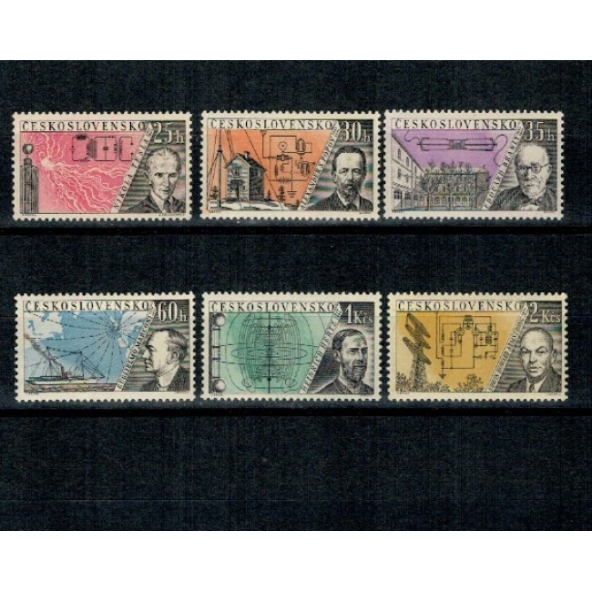 Cehoslovacia 1959 - Inventatori, radio, personalitati, serie neuzata