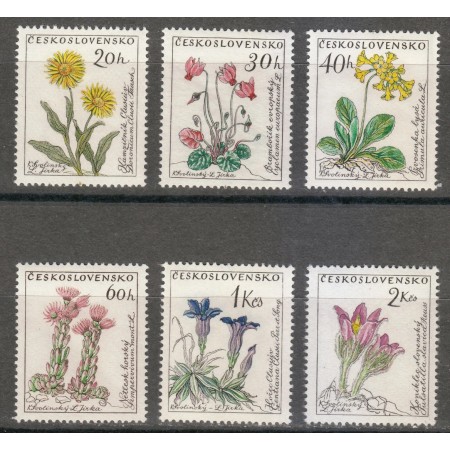 Cehoslovacia 1960 - Flori, serie neuzata Cehoslovacia 1960 - Flori, serie neuzata