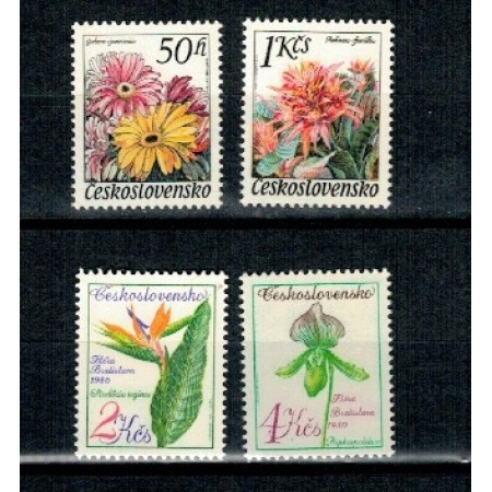 Cehoslovacia 1980 - Flori, flora, serie neuzata