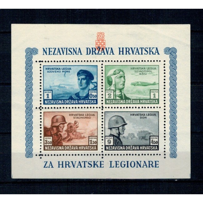 Croatia 1943 - Legionari croați, colita neuzata Croatia 1943 - Legionari croați, colita neuzata