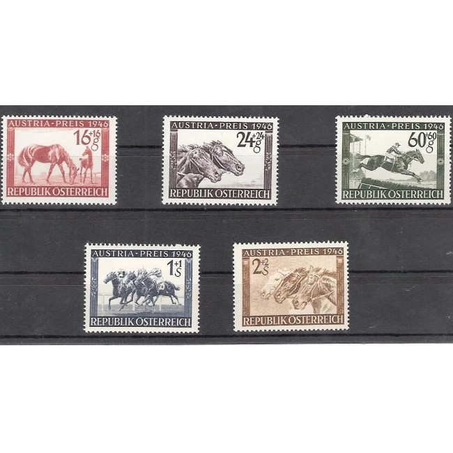 Austria 1946 - Călărie, cai, serie neuzata
