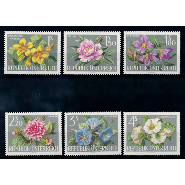 Austria 1964 - Flori, serie neuzata Austria 1964 - Flori, serie neuzata