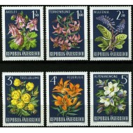 Austria 1966 - Flori, flora alpina, serie neuzata