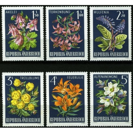 Austria 1966 - Flori, flora alpina, serie neuzata